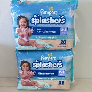 Pampers Splashers Size 2-3 3 Pack Bundle